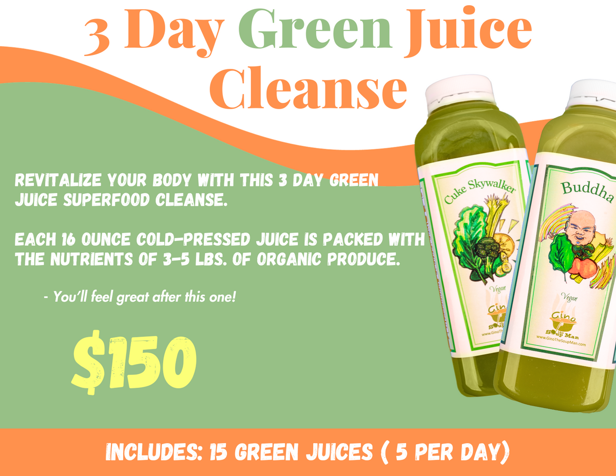 3 Day Juice Cleanse, Cold Pressed Juices