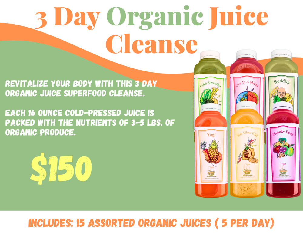 
                  
                    3 Day Organic Juice Cleanse
                  
                